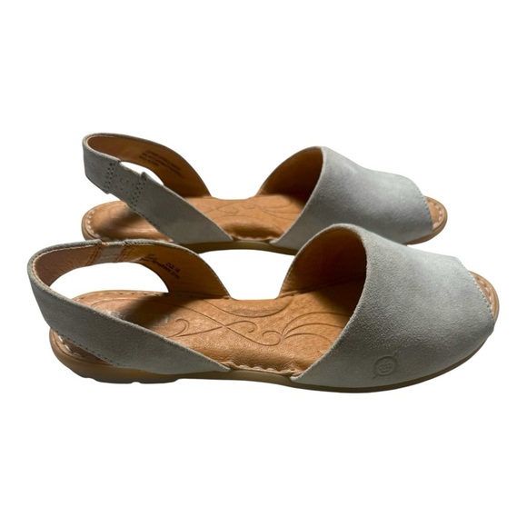 Born Trang Suede Slingback Sandals Soft Gray Size 8M NWOB Comfort Leather - Picture 3 of 5